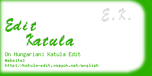 edit katula business card